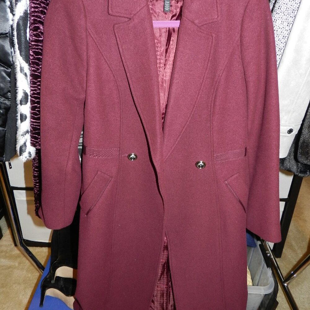 White House Black Market Fashion Coat Port Size XSP - Picture 2 of 11